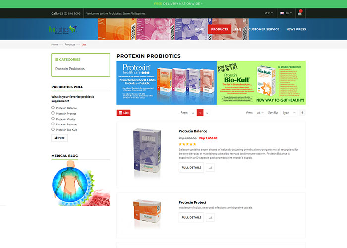 Probiotics Online Store